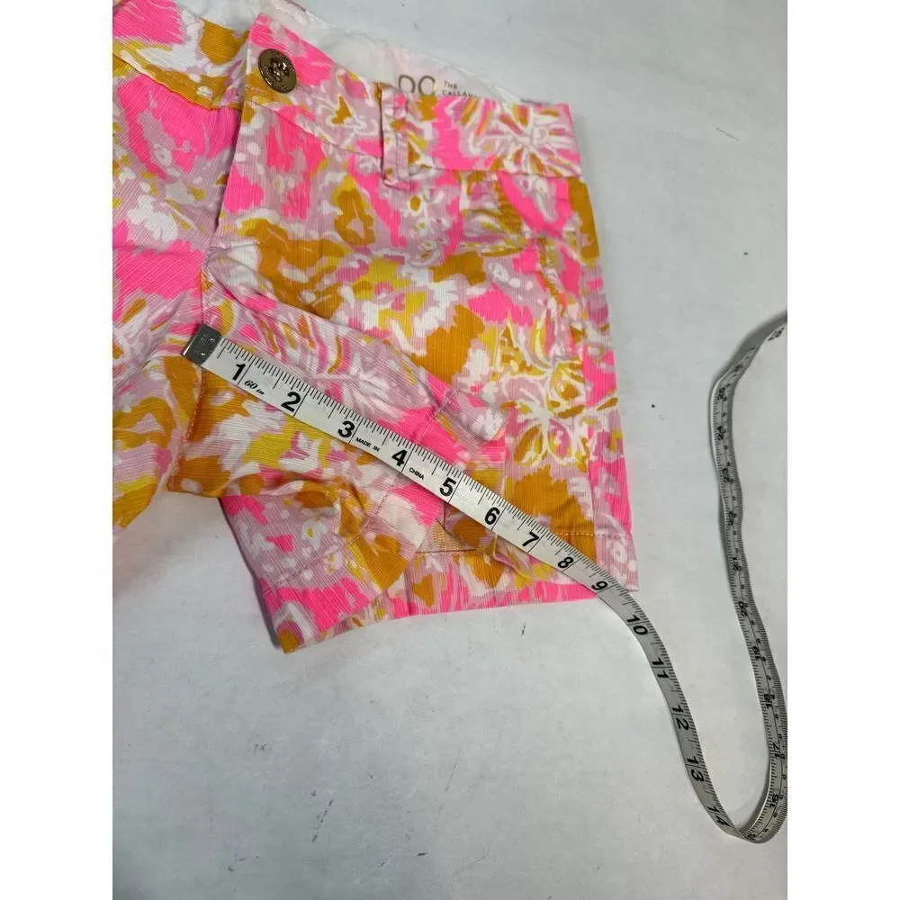 Lilly Pulitzer Callahan Shorts Kir Royal Pink Print -- Size 00